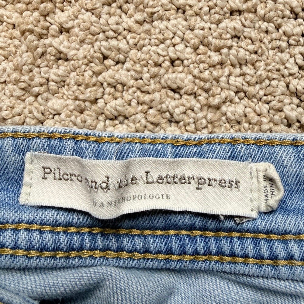 Pilcro and the Letterpress Light Blue Embroidered Boyfriend Jeans - Picture 4 of 10